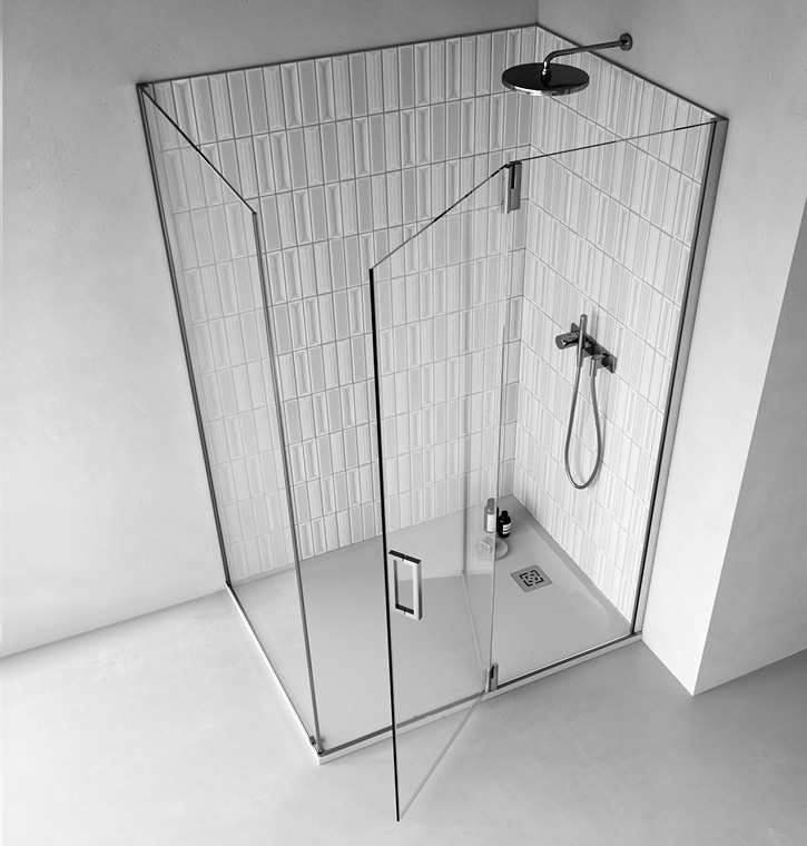 Vismaravetro - hinged shower enclosure - SuperSintesi collection