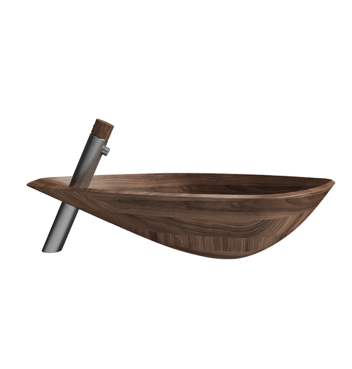 Wood Scull lavabo alto monocomando