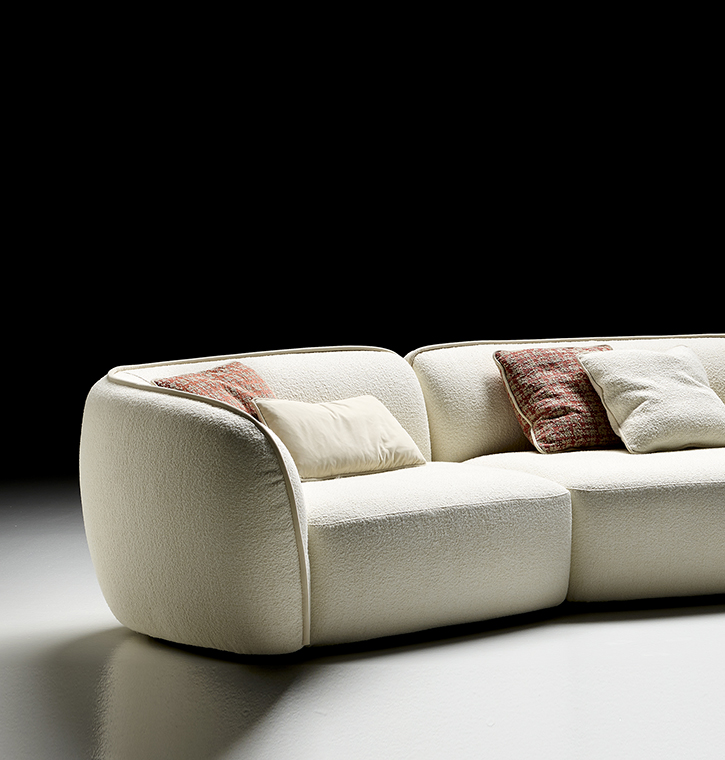Black shop tie sofa