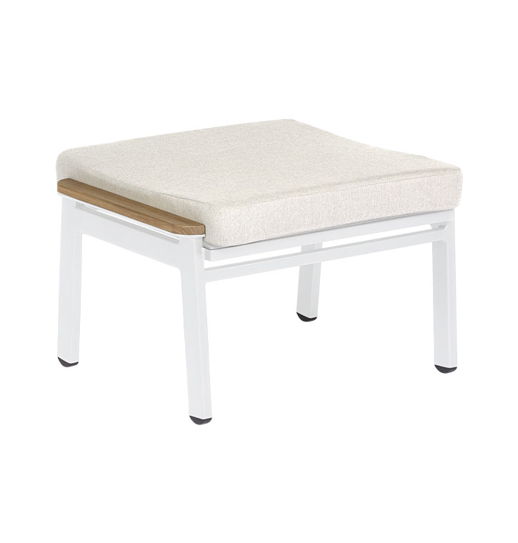 Aura Lounge Ottoman with Arctic White Frame