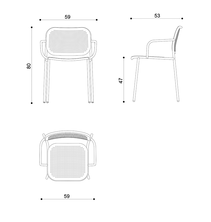 TrabA Scheda tecnica METIS DOT Armchair