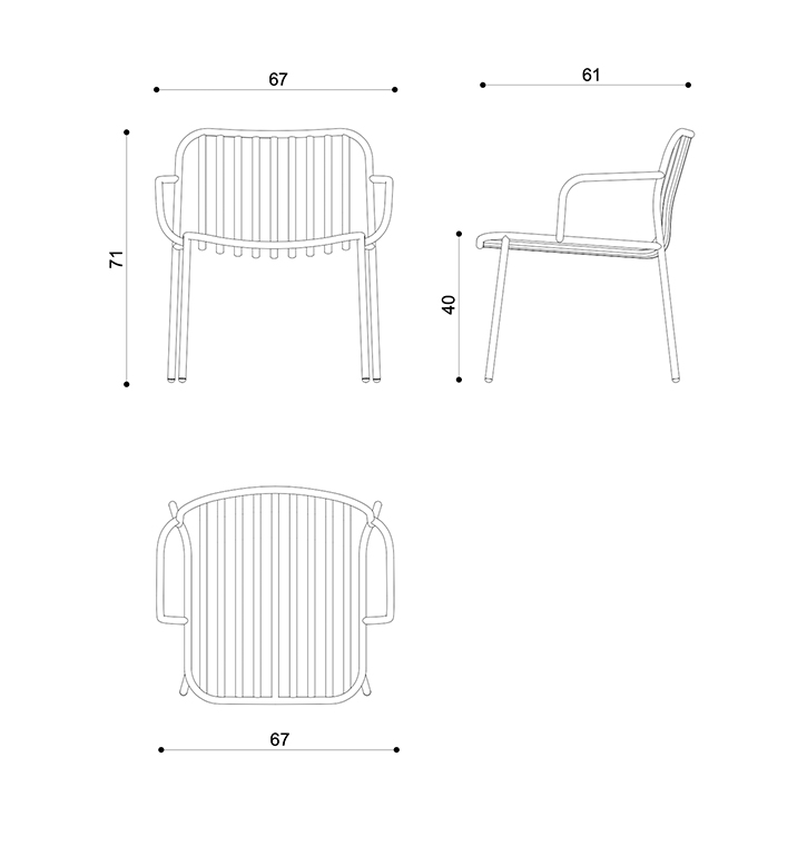 TrabA Scheda tecnica METIS LINE Lounge Armchair