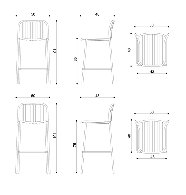 TrabA Scheda tecnica METIS LINE STOOL