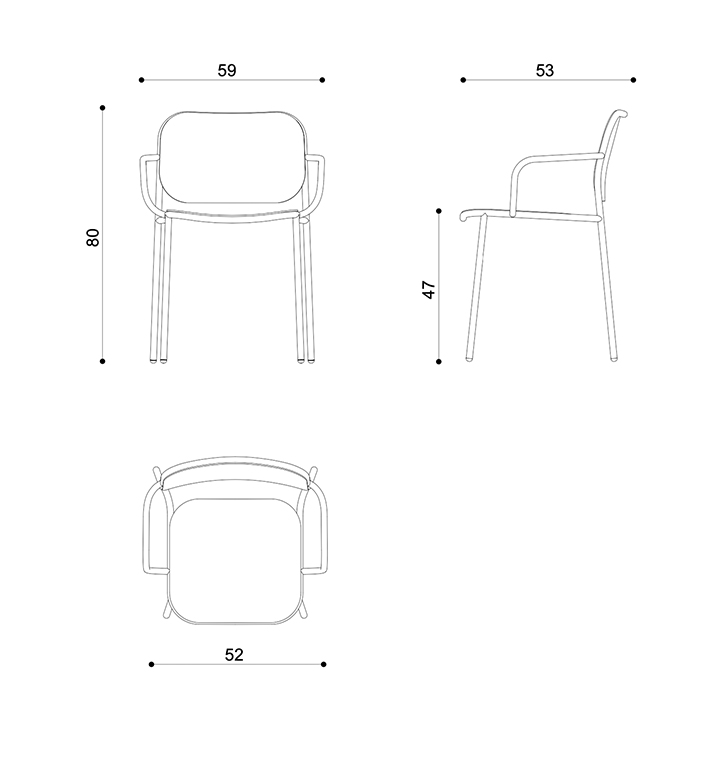 TrabA Scheda tecnica METIS WOOD Armchair