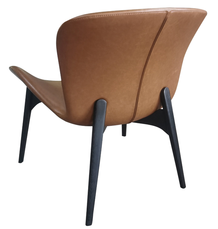 DAN-FORM's PARAGON lounge chair in vintage light brown artificial leather
