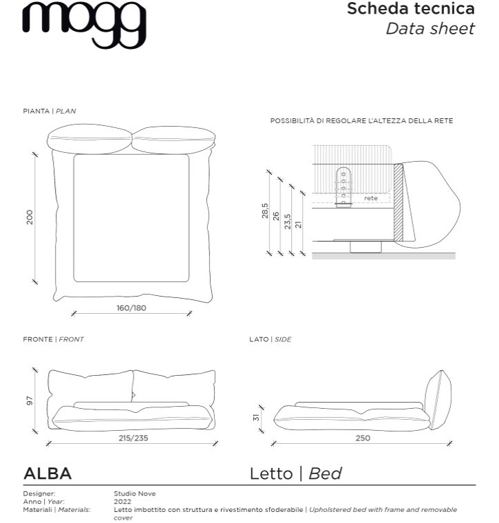 ALBA - Bed - Studio Nove.3 - 2022 - Mogg