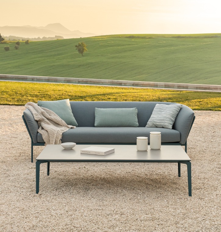 Ria Soft 3-seater sofa in painted aluminium