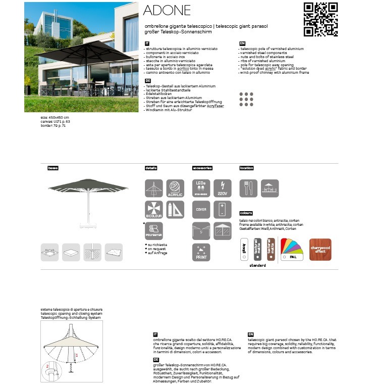 Scheda tecnica Adone