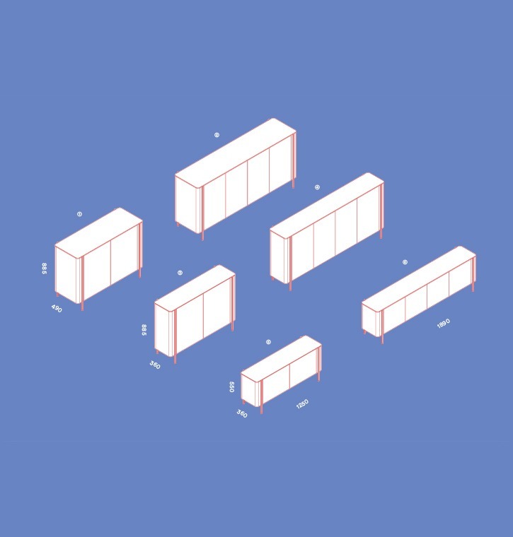 Pedrali - Blume Sideboard