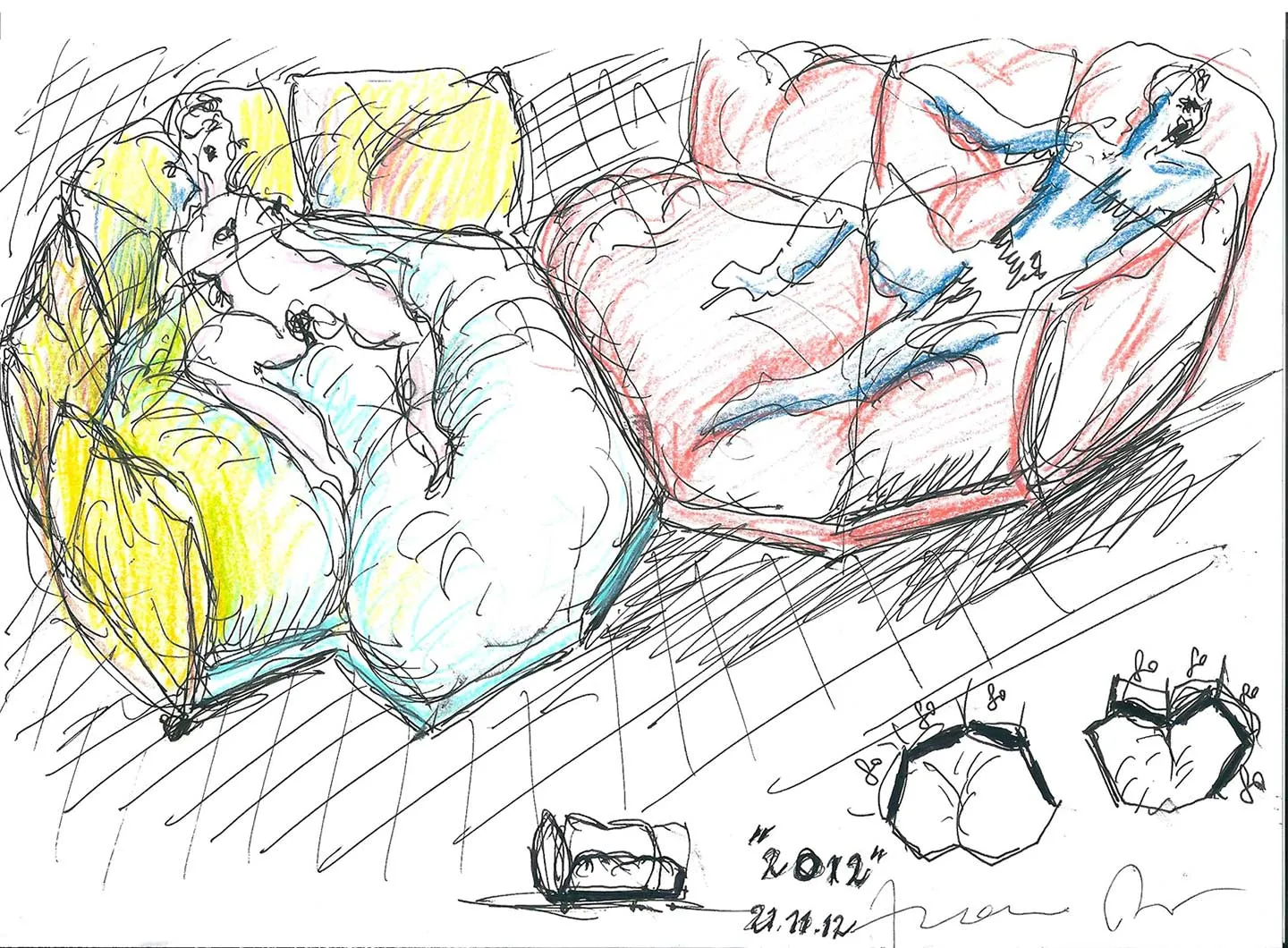 Sketches for the Standard sofa 