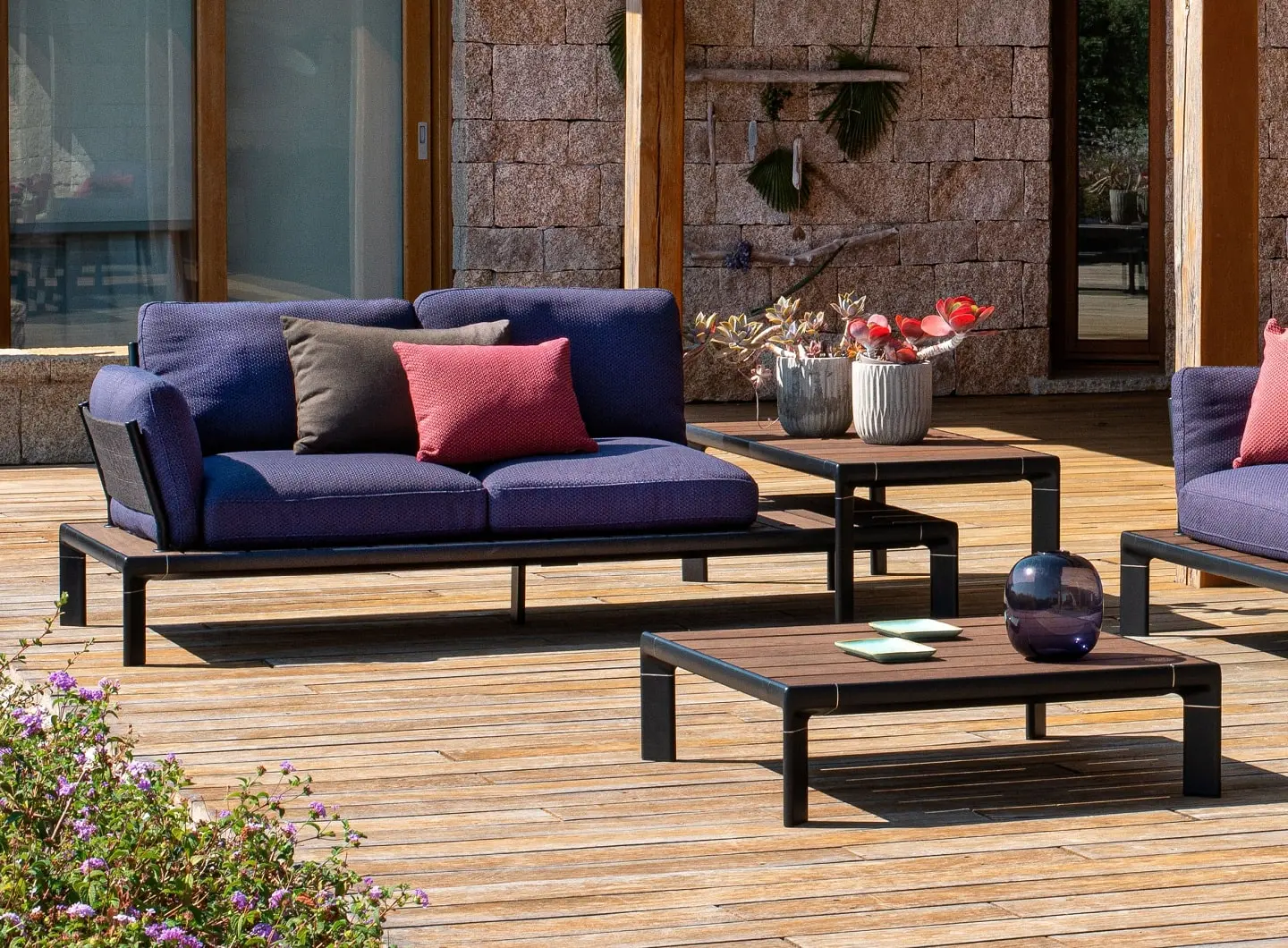 Bamboo two seater store sofa