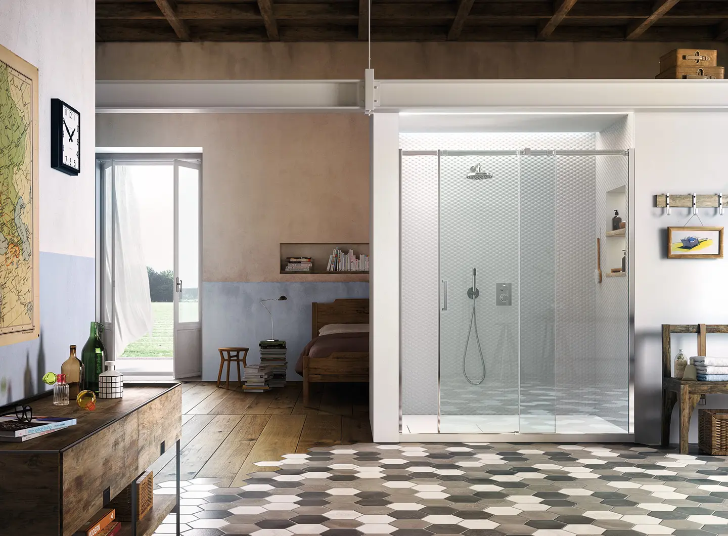 Vismaravetro - sliding shower enclosure - collezione Gliss