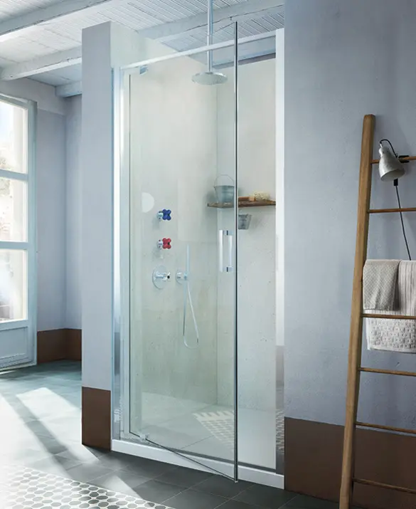 Vismaravetro - Shower enclosure framed with a hinged door - Junior collection