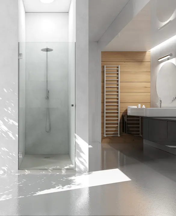 Vismaravetro - a hinged shower door custom-made to the millimetre - Serie F