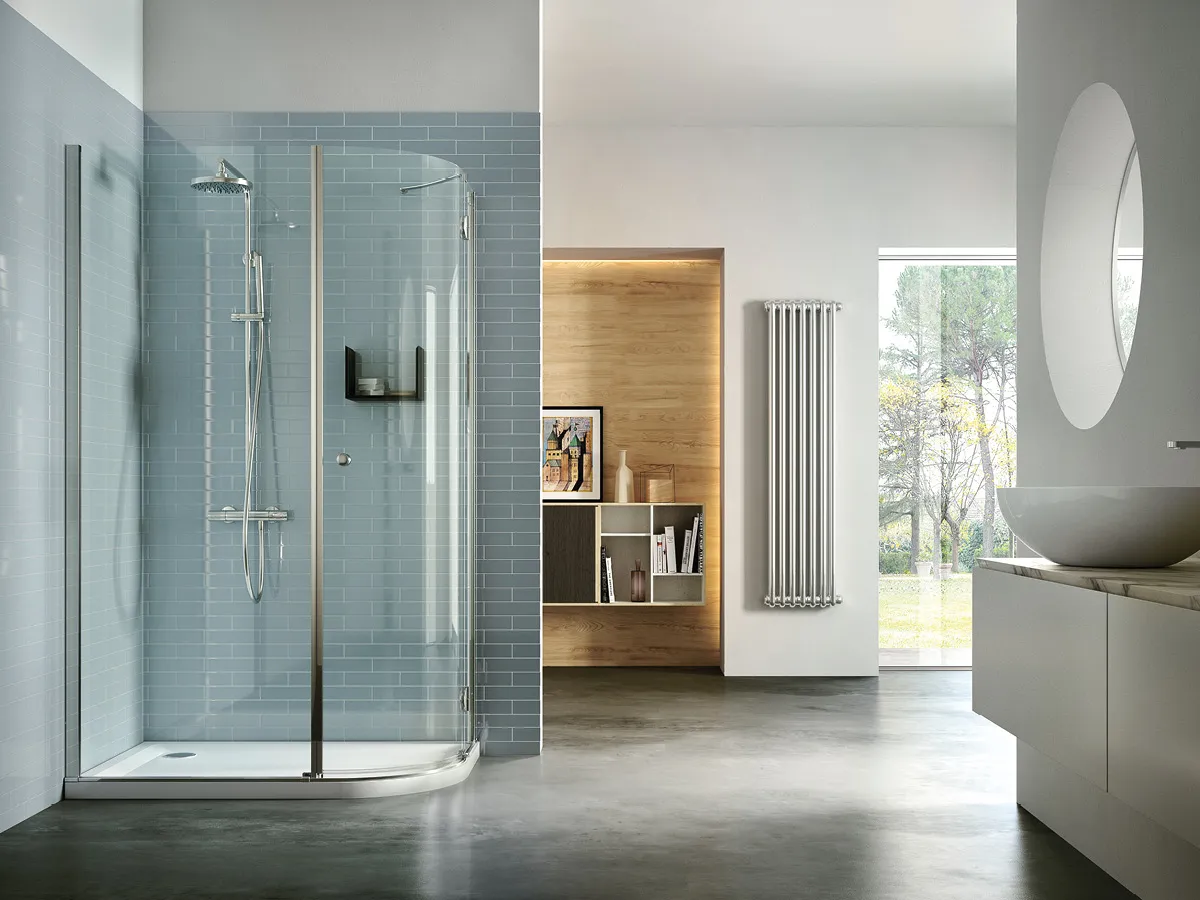 Vismaravetro - custom made and hinged shower enclosure - Sintesi collection