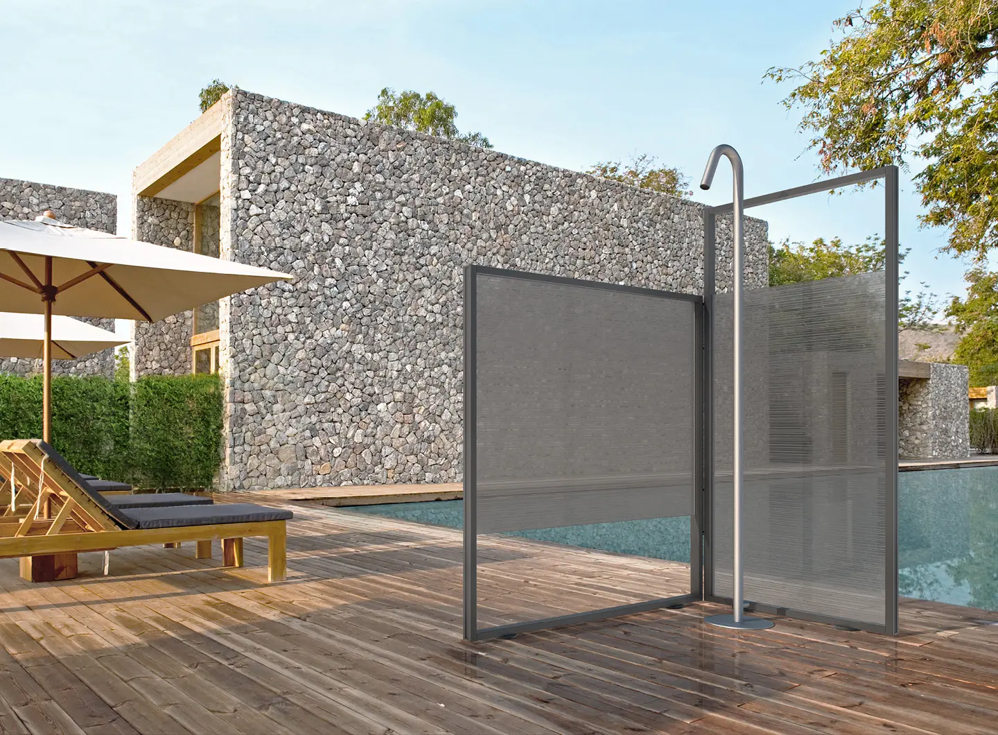 Vismaravetro - Outdoor shower enclosure - Unica collection