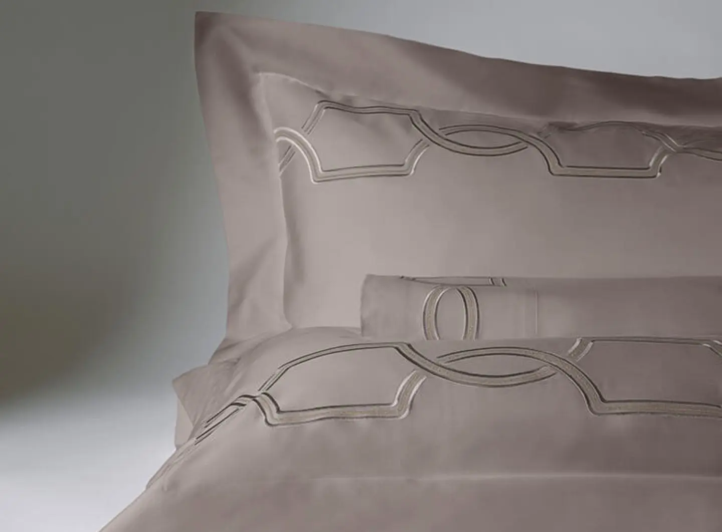 Rivolta Carmignani ROYAL bed linens set Beige dark taupe