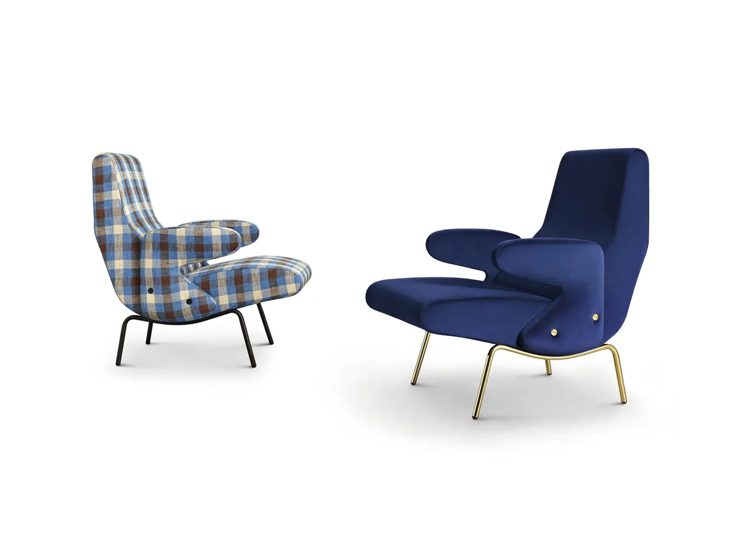 Delfino armchair - Fabric & Velvet version