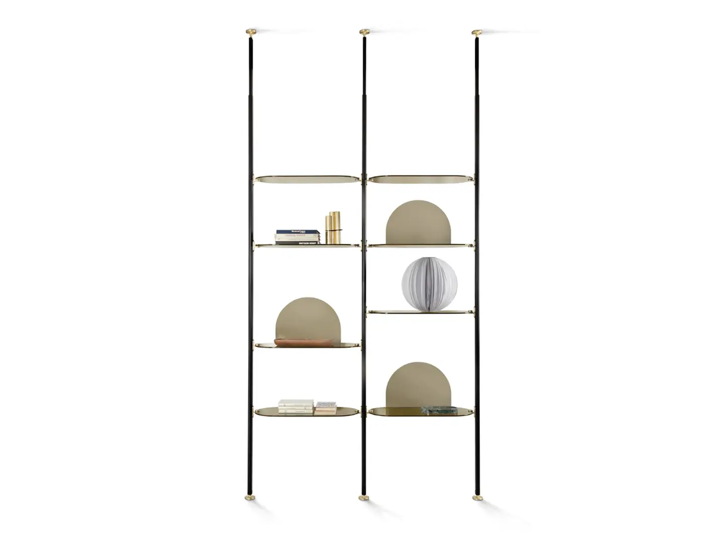 Alba bookcase - Bronze tempered