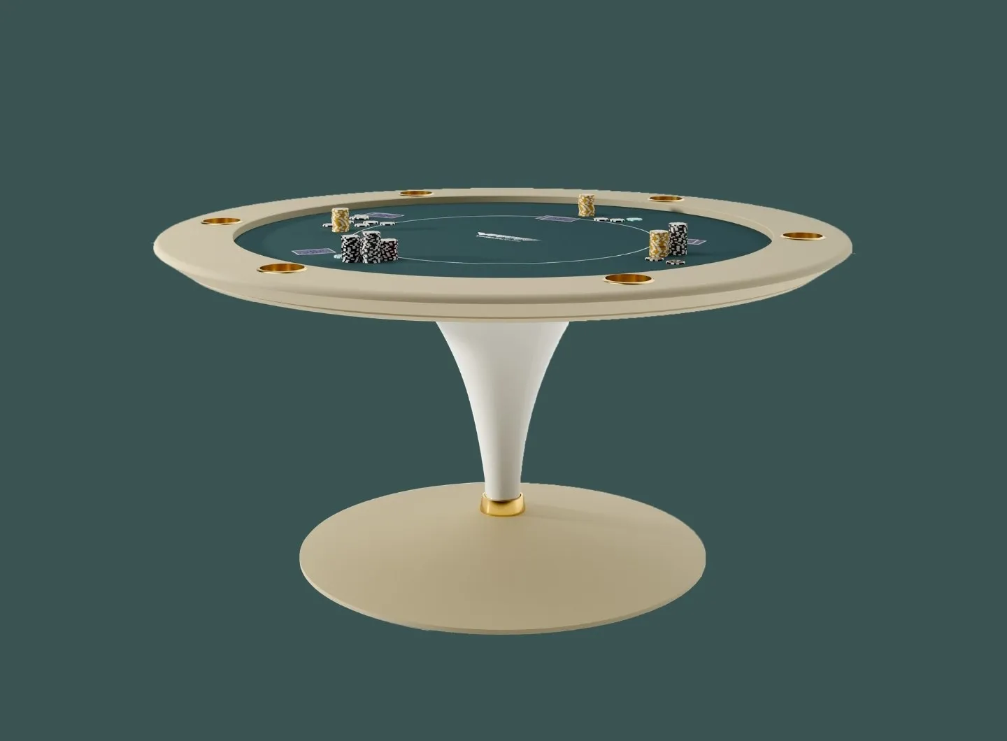 round poker table modern