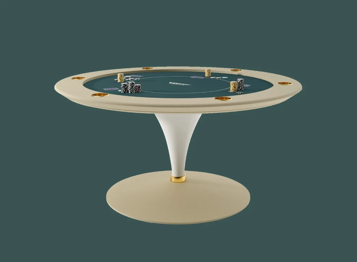 round poker table modern