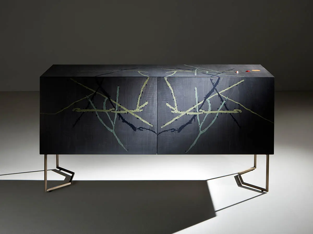 laurameroni intarsia art collection luxury sideboards in a limited edition