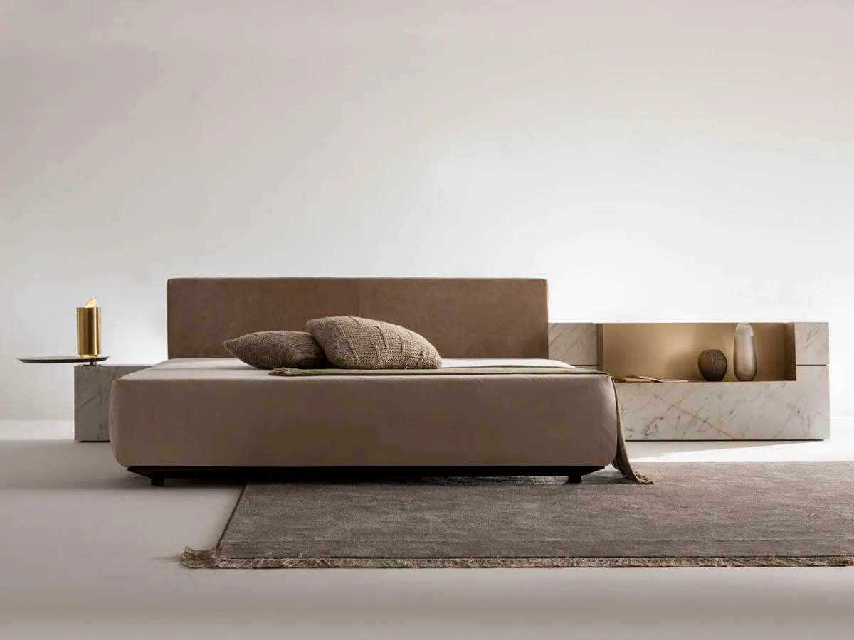 laurameroni luxury high end customizable and modular bed in precious materials