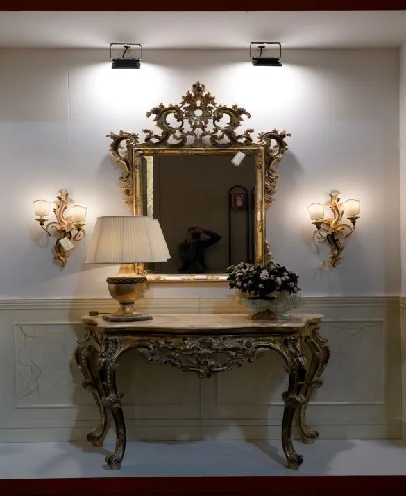 Florentine Console, Mirror and Apllique 