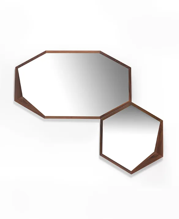Durame - Edes - Mirror with a multifaceted frame