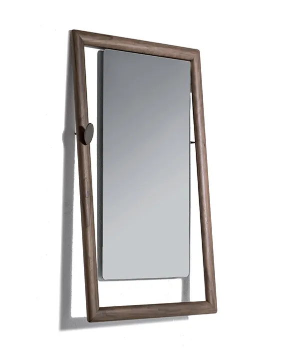 Durame - Oblique - Specchio sospeso o specchio a figura intera con cornice in massello