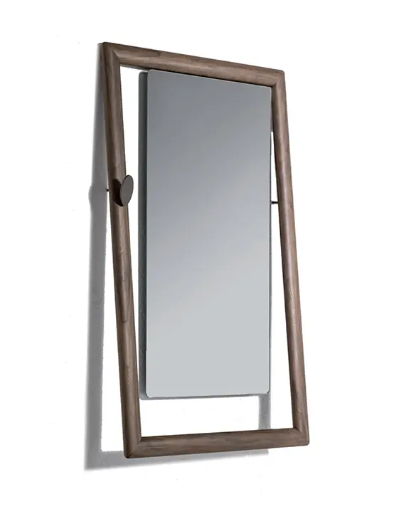 Durame - Oblique - Suspended mirror or full length mirror with solid wood frame