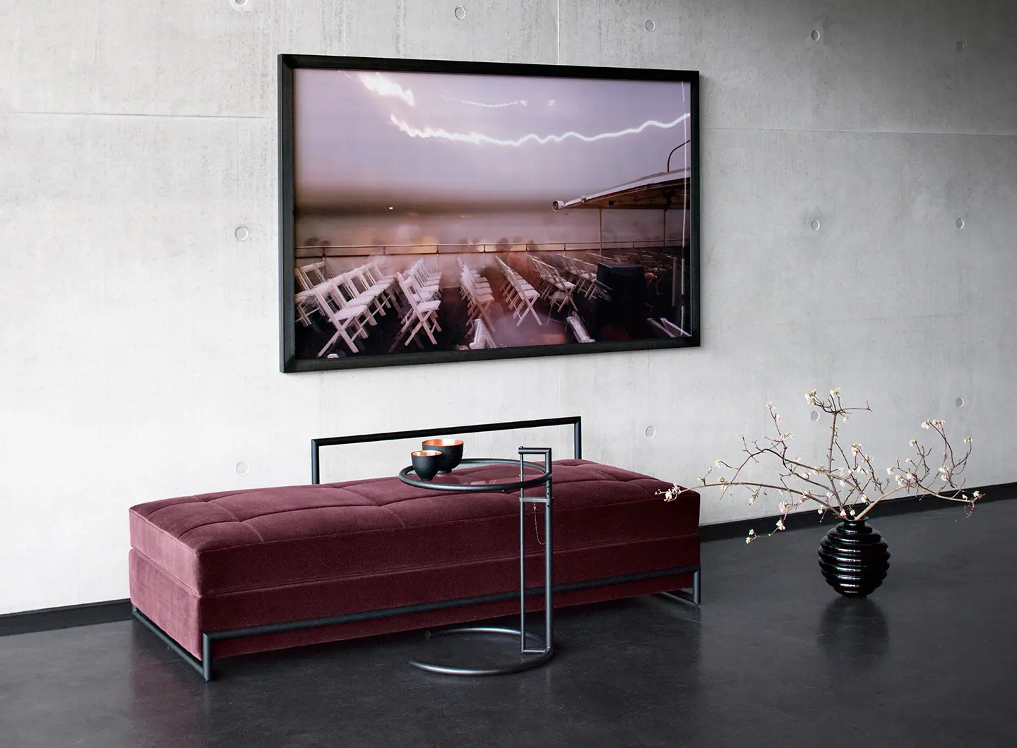 Eileen Gray Day Bed, Adjustable Table E1027 