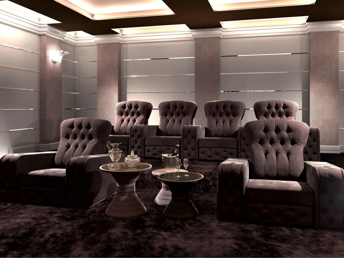 Vismara Design - luxury capitonné seating for home cinema