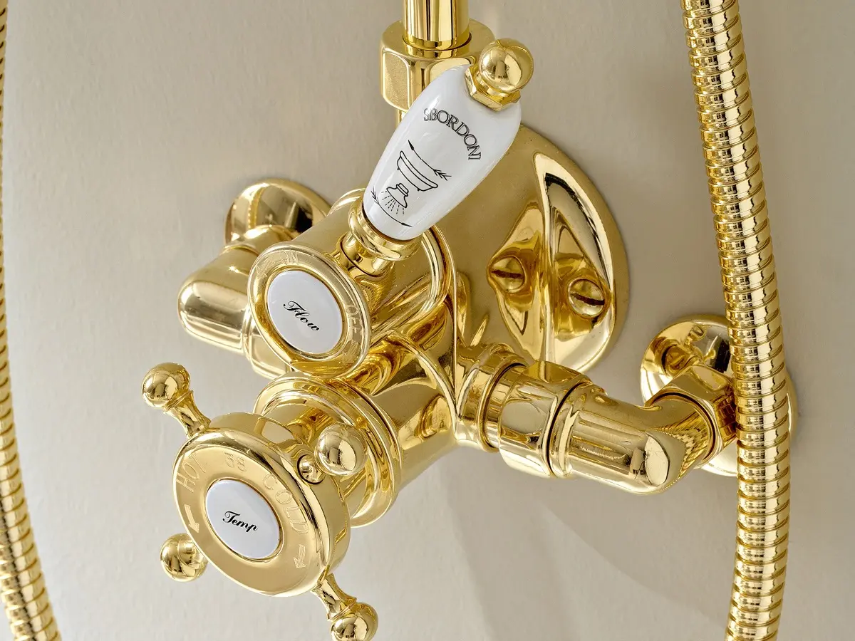 Sbordoni 1910 - Londra external shower thermostatic mixer.