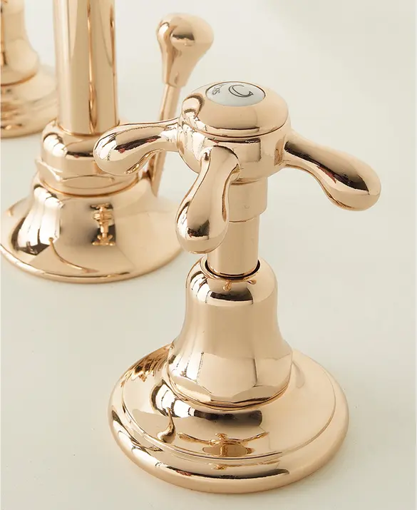 Sbordoni 1910 - Firenze 3 hole basin mixer with Pink Gold finish