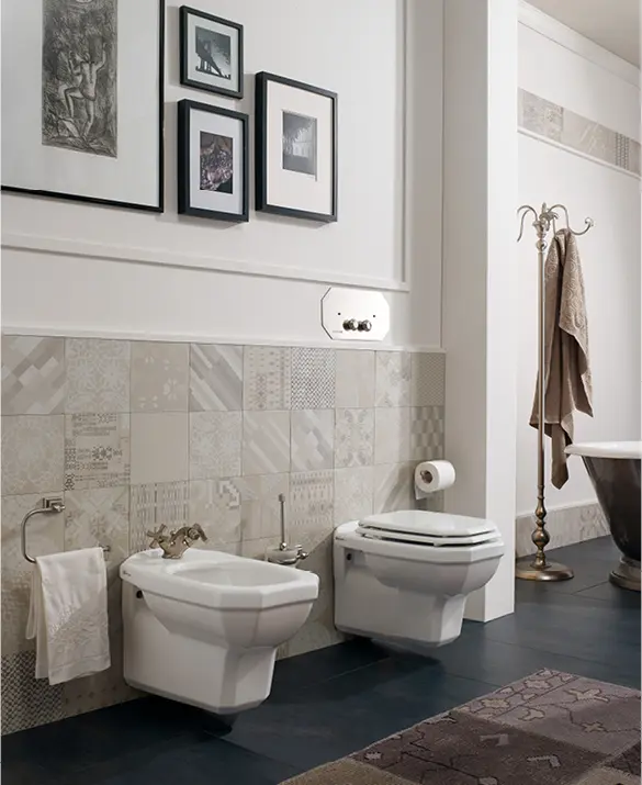 Sbordoni 1910 - Romana wall hung pan and bidet