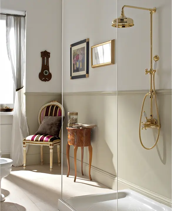 Sbordoni 1910 - Londra external shower thermostatic mixer.