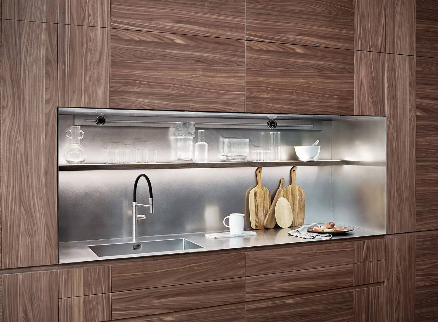 Cesar kitchens - Intarsio in Noce Desaturato