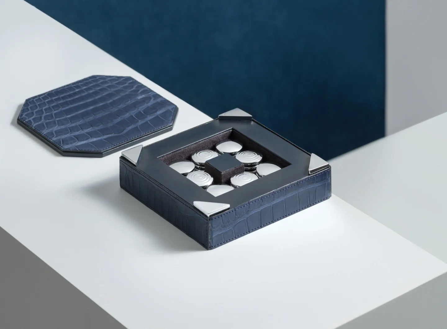 checkers game sets in precious leather