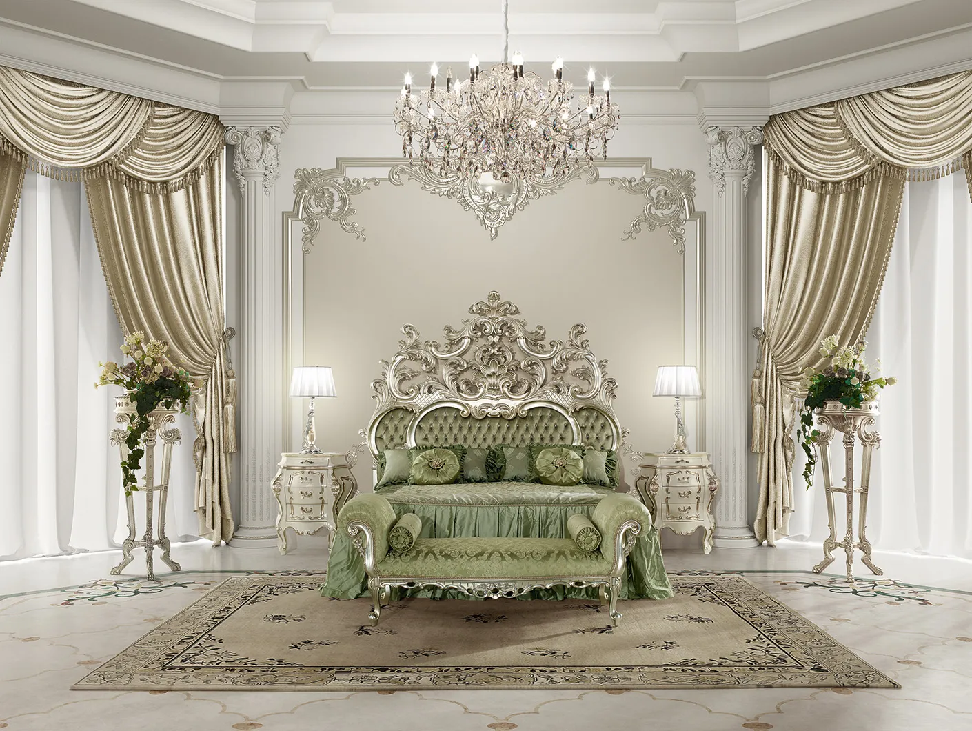 Luxury bedroom by Modenese Interiors