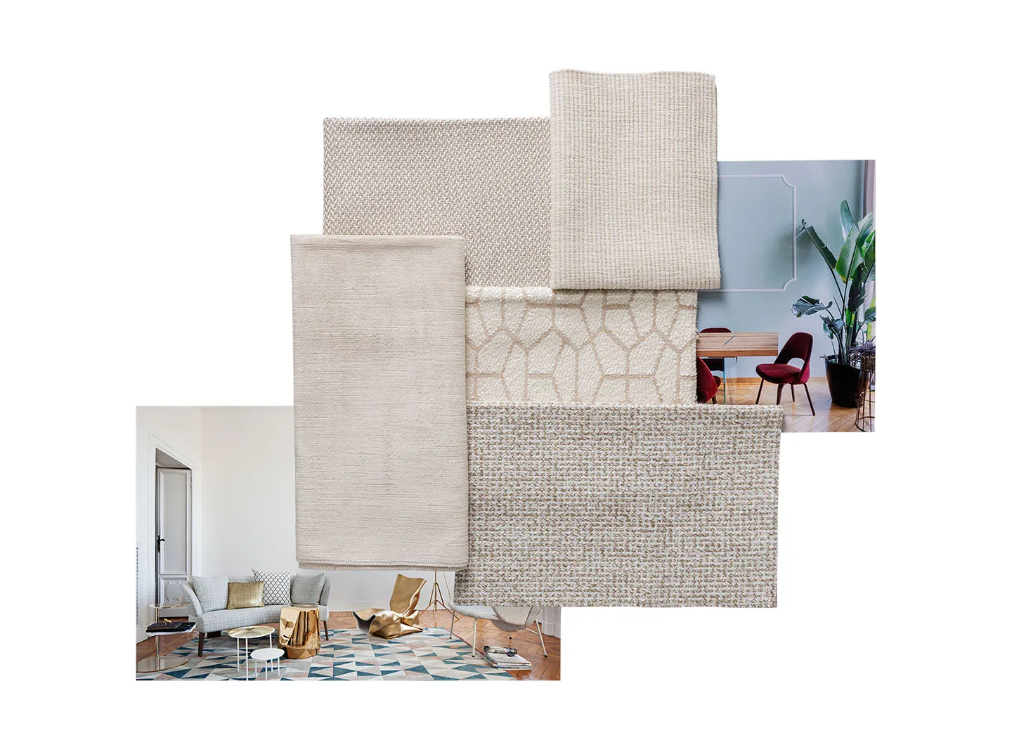 Indoor fabbrica, Filati naturali si intrecciano in strutture eleganti e materiche per creare tessuti confortevoli e originali.