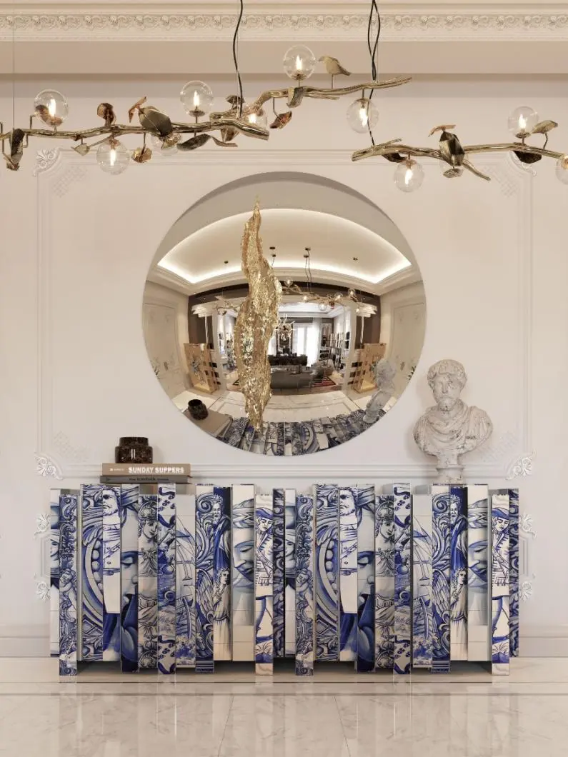 Lapiaz Mirror and Heritage Cabinet Boca do Lobo Luxury Design