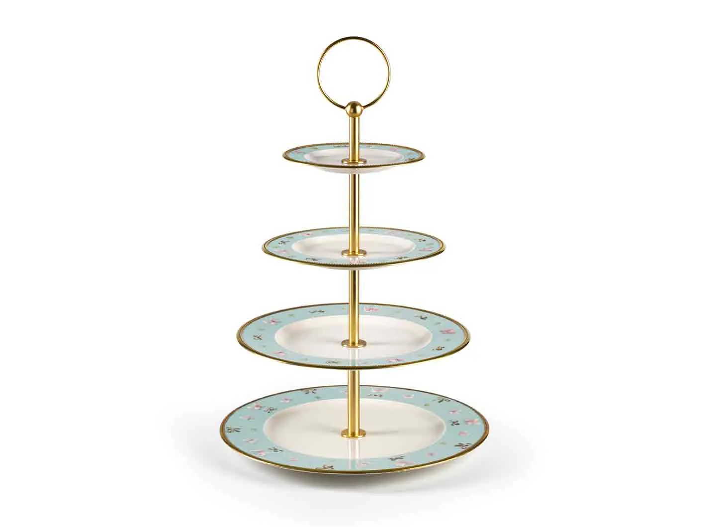 Aquamarine Butterfly 4 Tier Stand