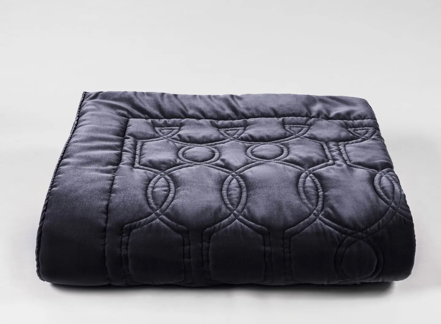 SHANGRI-LA Velvet quilted plaid - Blu Navy 