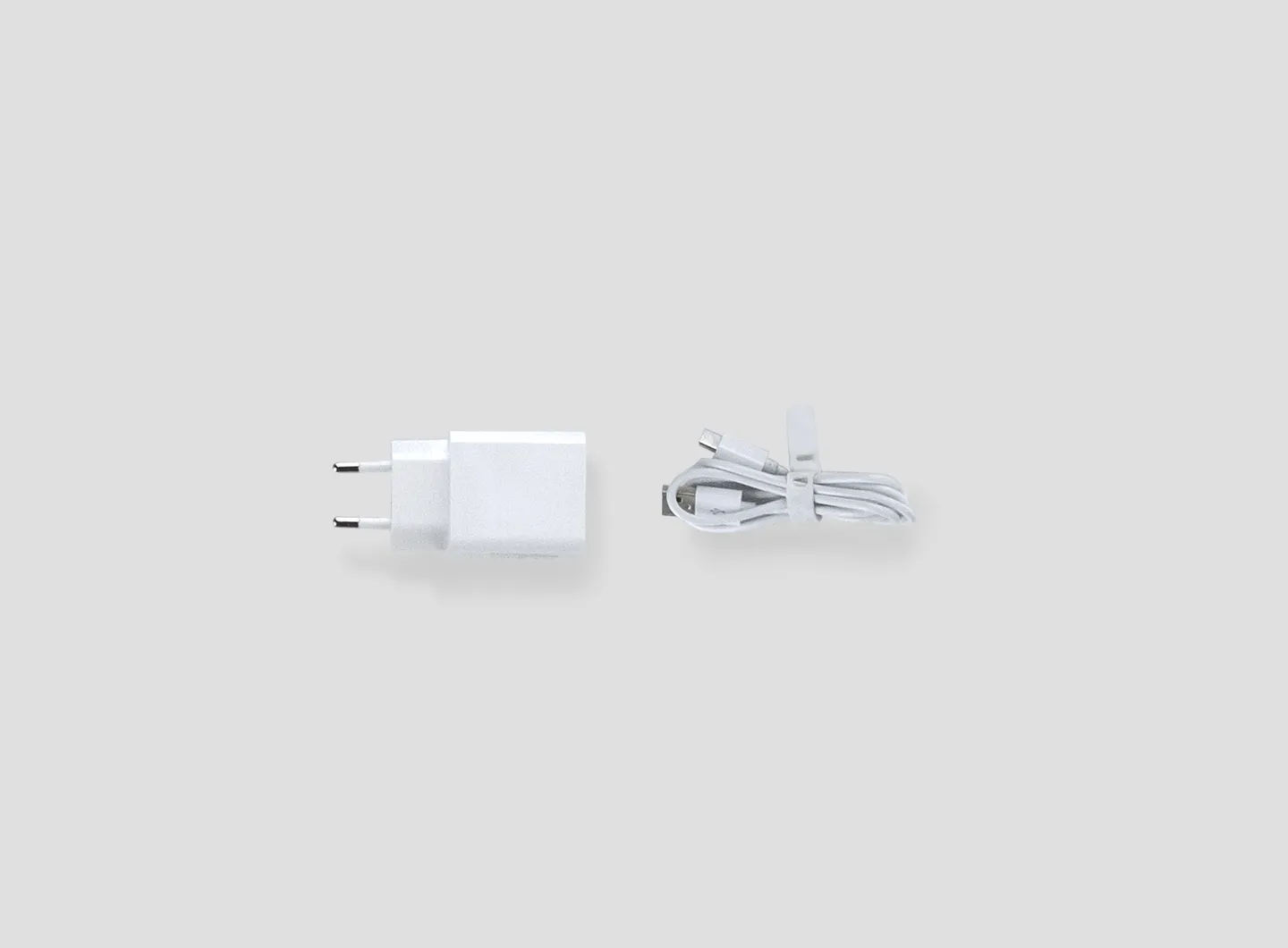 Zafferano _ Sister Light, dual USB port power charger and charging cable with USB-c input