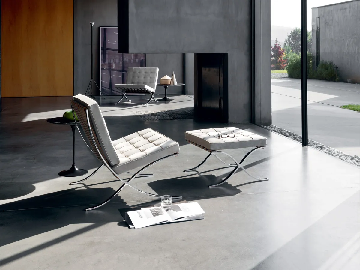 Barcelona® Chair and stool designed by Ludwig Mies van der Rohe, Ph. Gionata Xerra