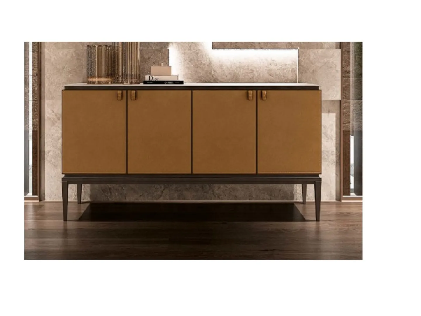 CPRN Homood - Sideboard with saddle leather doors