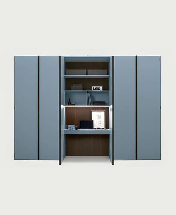 hinged wardrobe with home office module pianca