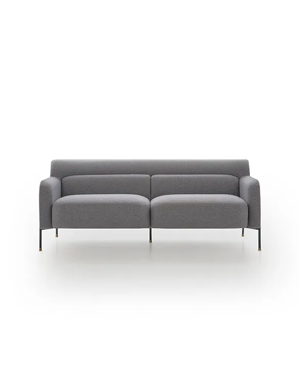 sofa with metal legs design emilio nanni per pianca