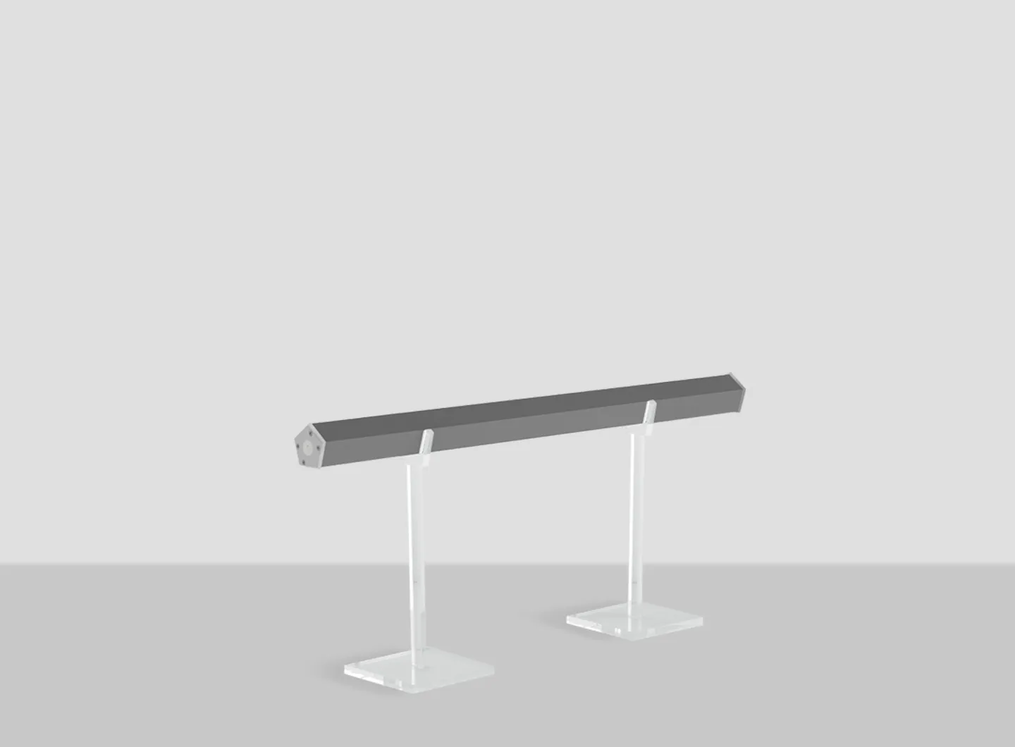 Zafferano _ Pencil table lamp, medium module on table bases, dark grey finish
